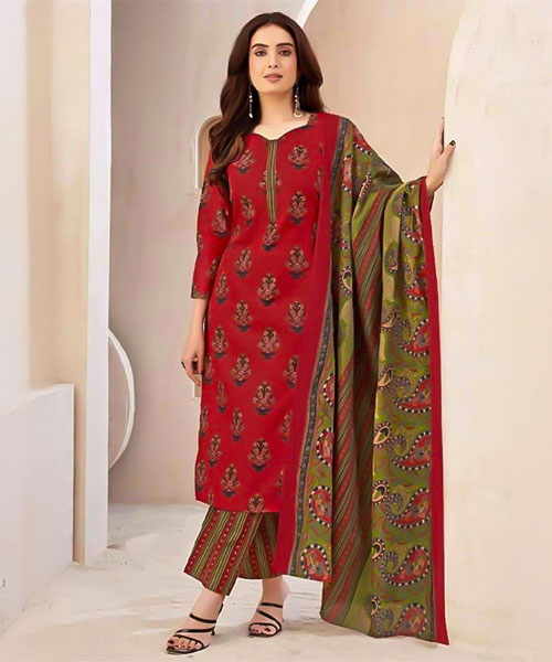Orange  Cotton Casual Wear Salwar Kameez in liverpool