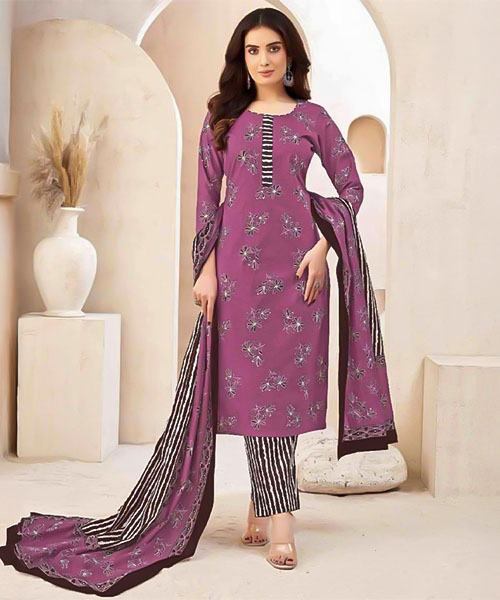 Purple  Cotton Casual Wear Salwar Kameez in liverpool