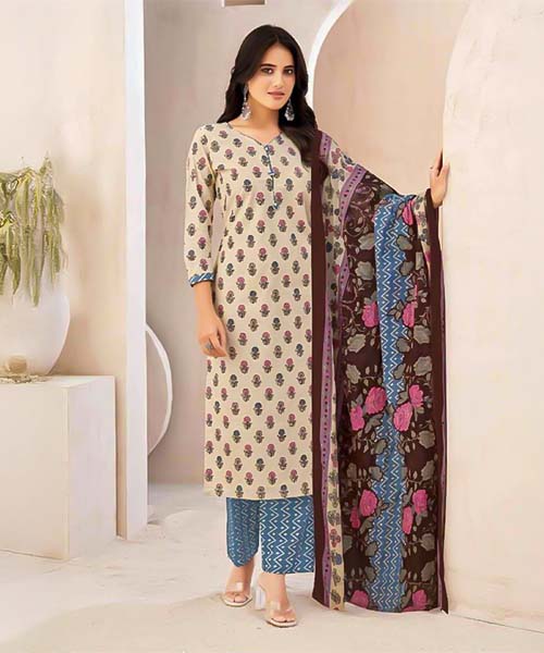 White  Cotton Casual Wear Salwar Kameez in liverpool