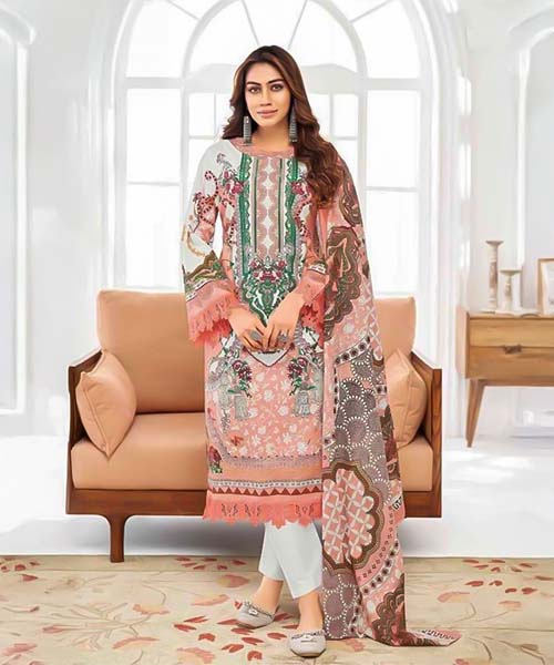 Pink Lawn Cotton Printed Salwar Kameez in bolton