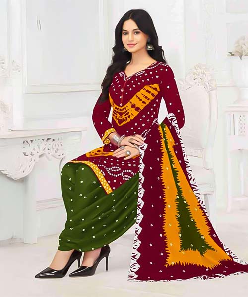 Red Rayon Casual Wear Salwar Kameez in northampton