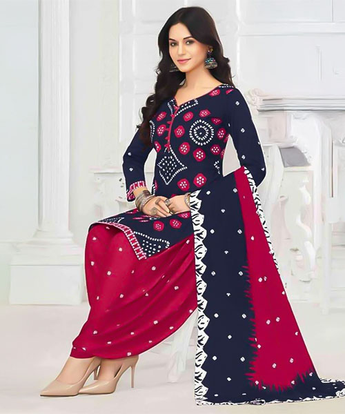 Blue Rayon Casual Wear Salwar Kameez in northampton
