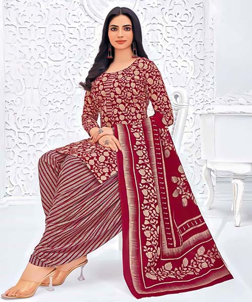Red  Cotton Casual Wear Salwar Kameez in liverpool