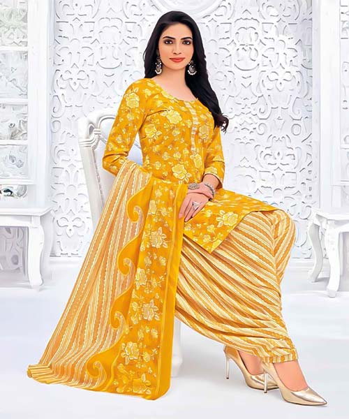 Yellow  Cotton Casual Wear Salwar Kameez in liverpool