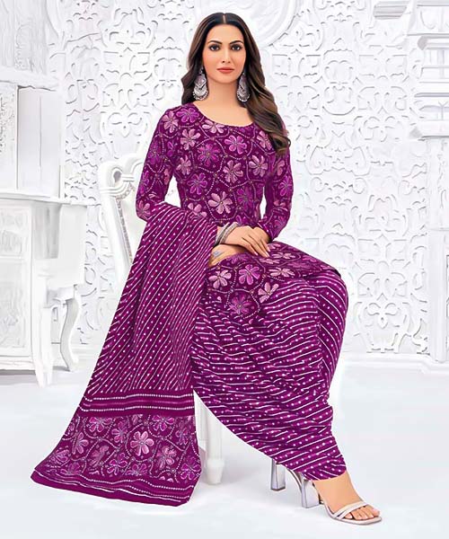Violet  Cotton Casual Wear Salwar Kameez in liverpool