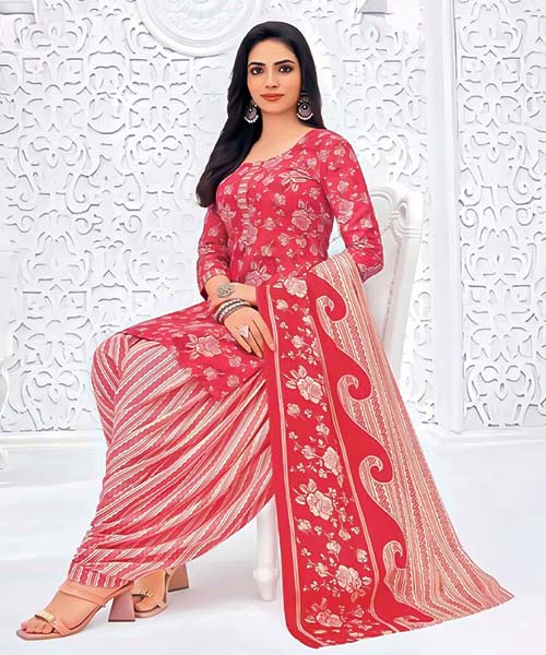 Red  Cotton Casual Wear Salwar Kameez in liverpool