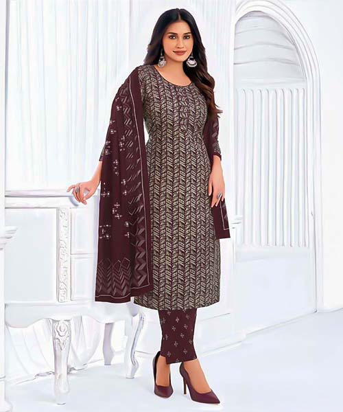 Brown  Cotton Casual Wear Salwar Kameez in tucson