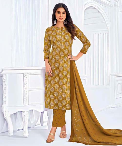 Yellow Cotton Casual Wear Salwar Kameez in tucson