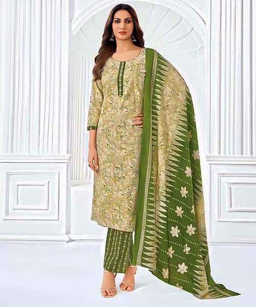 Green  Cotton Casual Wear Salwar Kameez in tucson