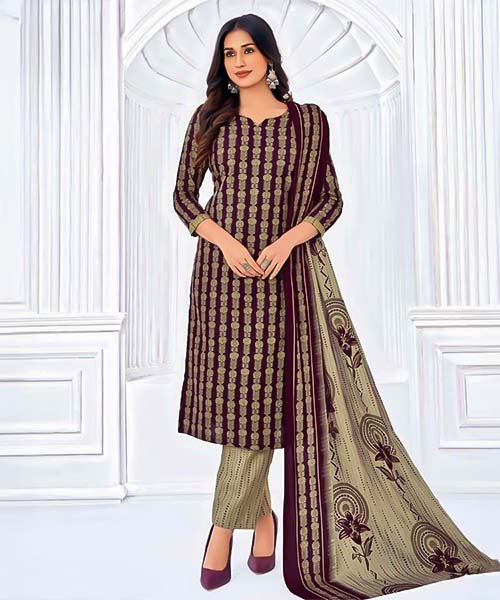 Brown  Cotton Casual Wear Salwar Kameez in tucson