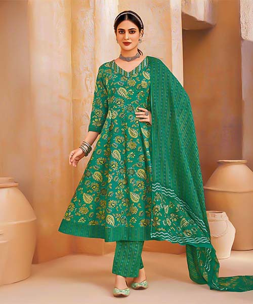 Green  Cotton Casual Wear Salwar Kameez in tucson