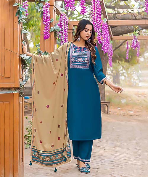 Blue  Modal Casual Wear Kurti