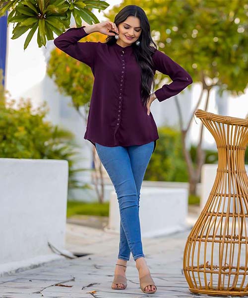 Violet Fancy Casual Wear Kurti in st davids