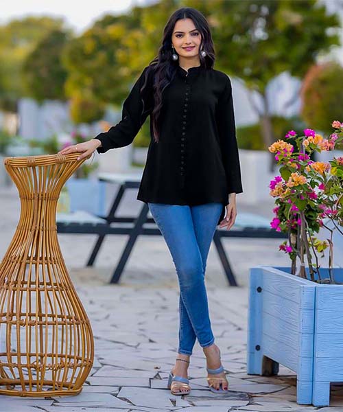 Black  Fancy Casual Wear Kurti in st davids