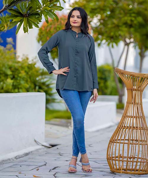Grey Fancy Casual Wear Kurti in st davids