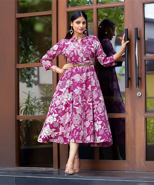 Purple  Rayon Casual Wear Kurti in milwaukee