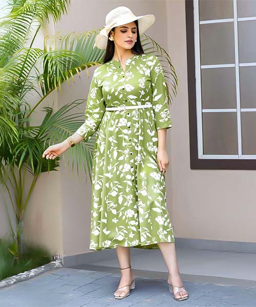 Green Rayon Casual Wear Kurti in milwaukee