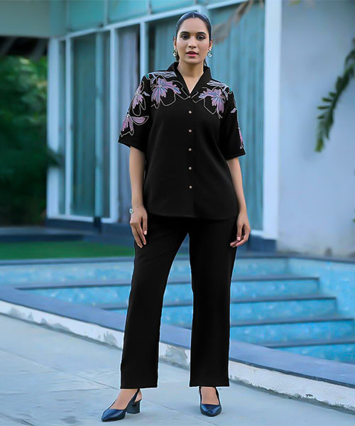 Black  Viscose Crepe Casual Wear Kurti in swindon