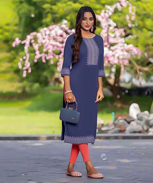 Blue Viscose Casual Wear Kurti in delhi