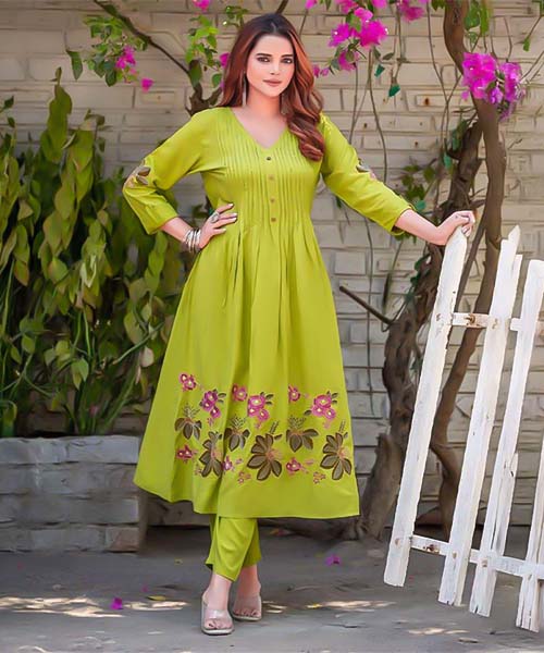 Green  Rayon Casual Wear Kurti in reading