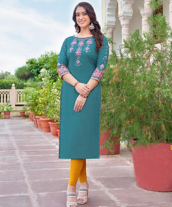 Beautiful Printed Kurtis  with Heavy Handwork