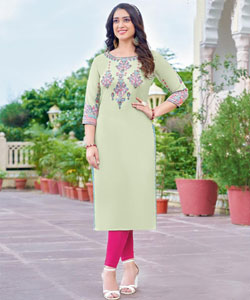 Beautiful Printed Kurtis  with Heavy Handwork