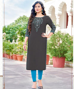 Beautiful Printed Kurtis  with Heavy Handwork