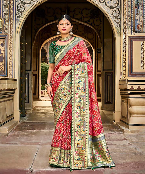 Red Silk Designer Saree