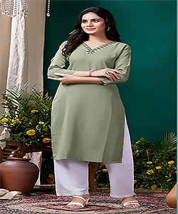 Grey Cotton Casual Kurtis