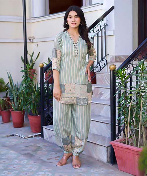 Cyan  Fancy Casual Wear Kurti in bulgaria