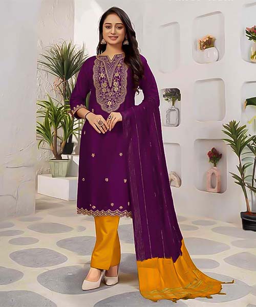 Purple  Rayon Casual Wear Kurti