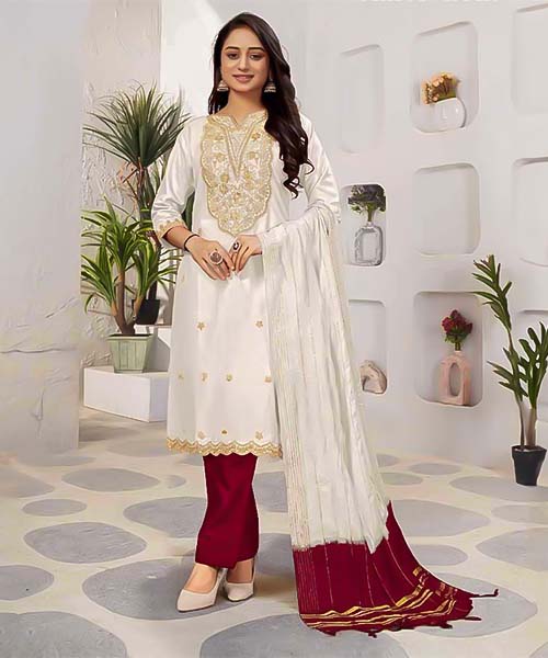 White Rayon Casual Wear Kurti