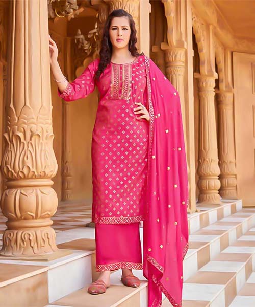 Magenta  Viscose Casual Wear Salwar Kameez in ipswich