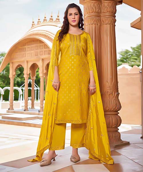 Yellow Viscose Casual Wear Salwar Kameez in ipswich