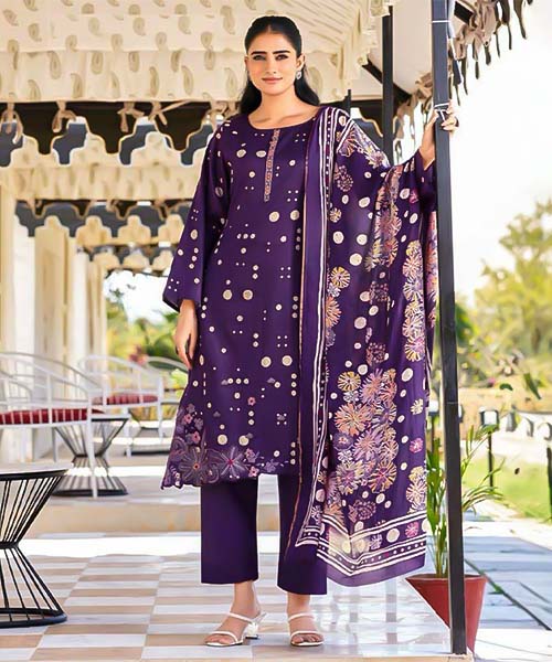 Violet  Jam Satin Casual Wear Salwar Kameez in peterborough