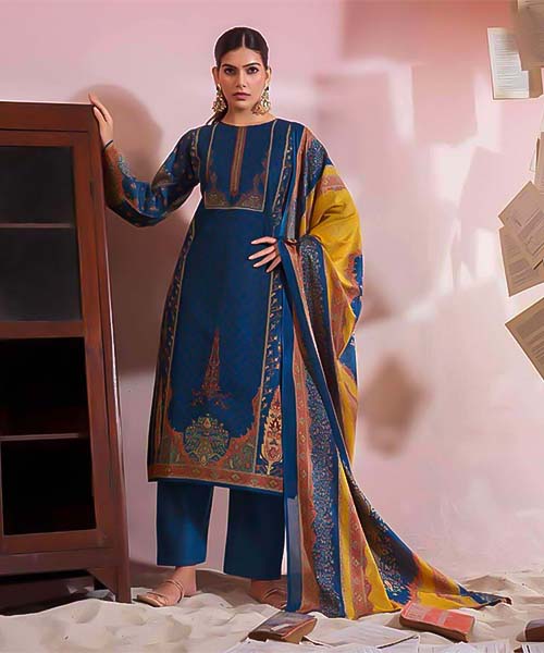 Blue Viscose Cotton Casual Wear Salwar Kameez in delhi