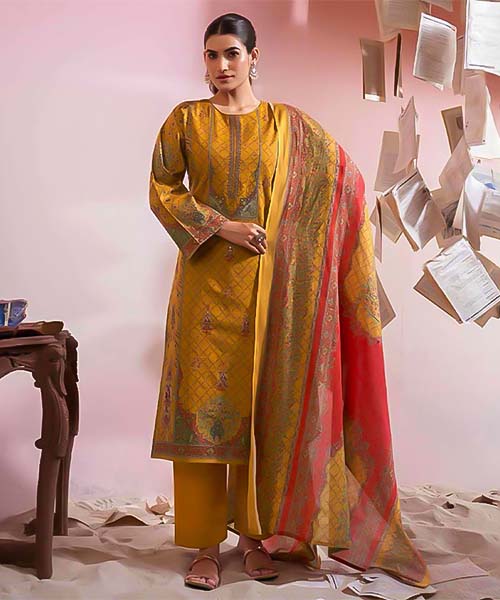 Yellow Viscose Cotton Casual Wear Salwar Kameez in delhi