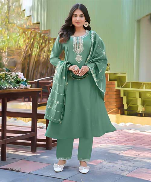 Green  Vertican Casual Wear Salwar Kameez in belfast
