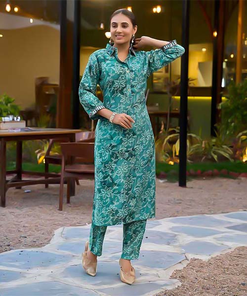 Green  Vertican Printed Kurti in denver