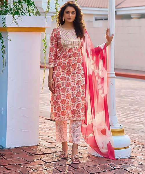 Orange  Rayon  Casual Wear Salwar Kameez in mumbai