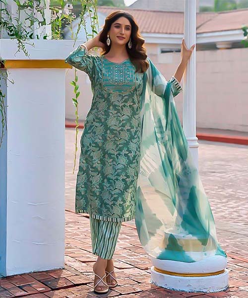 Sky Blue Rayon  Casual Wear Salwar Kameez in mumbai