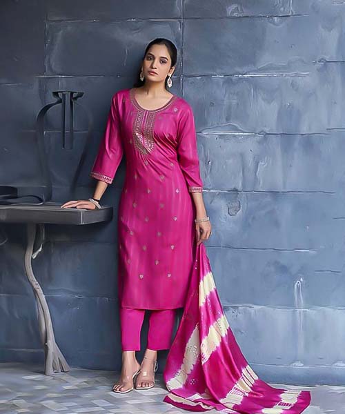 Pink Rayon Casual Wear Kurti