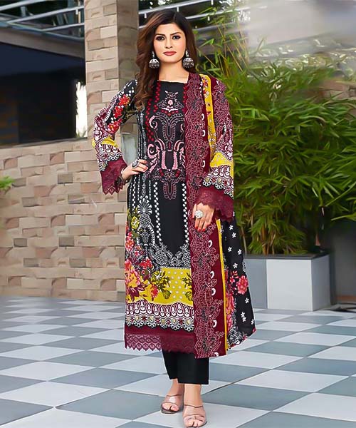 Red Cotton Printed Salwar Kameez in mumbai