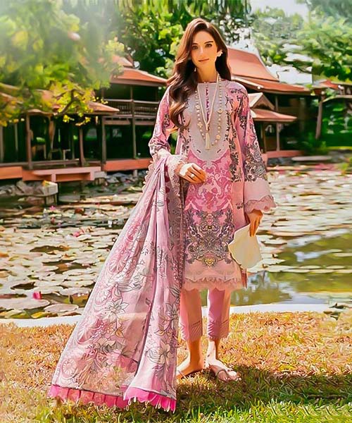 Pink Cotton Printed Salwar Kameez in mumbai