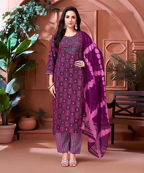 Purple  Rayon Casual Wear Salwar Kameez in middlesbrough