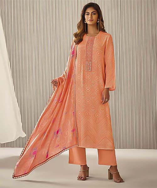 Orange  Silk Party Wear Salwar Kameez in mumbai