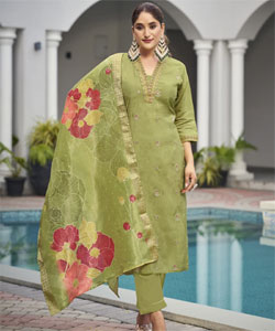 Light Green Premium Roman Simmer Casual Suit