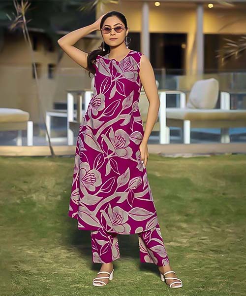 Pink Cotton Casual Wear Kurti in delhi