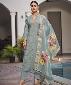 Grey Premium Roman Simmer Casual Suit