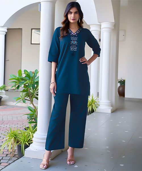 Blue Cotton Casual Wear Kurti in ipswich